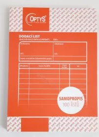 Dodací list A6, samopropisovací, 100 listů