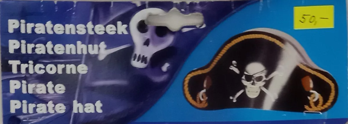 Pirátský klobouk dětský s lebkou