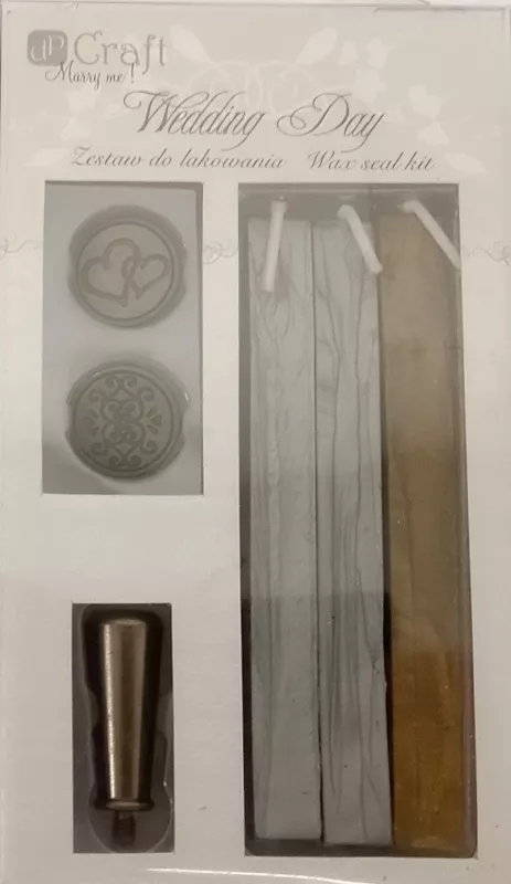 Pečetní razítko/set s motivem srdce Vyrobeno v Polsku