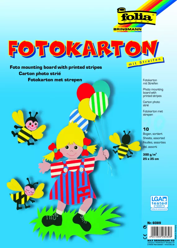Fotokarton - proužky Folia - Bringmann