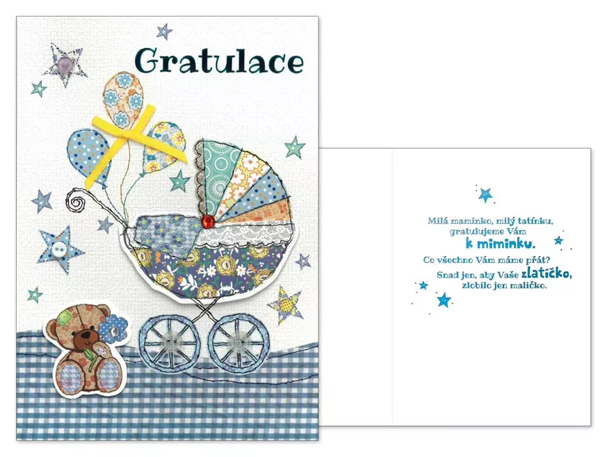 MFP Přání k narození miminka - Gratulace MFP paper s.r.o.