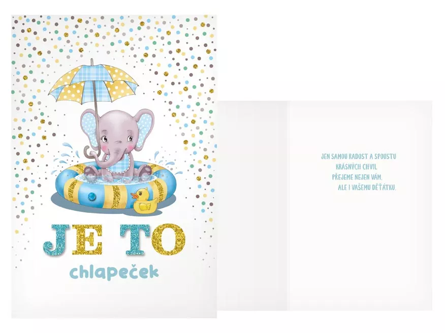 MFP Přání k narození miminka - Je to chlapeček MFP paper s.r.o.