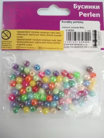 Korálky perličky hranaté 80 ks