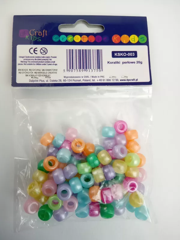 Korálky perlové 20 g Vyrobeno v PRC
