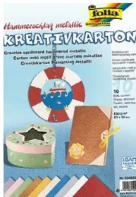 Kreativní karton - tepaná metalíza