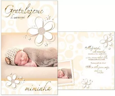 MFP Přání k narození miminka - Gratulujeme k narození miminka MFP paper s.r.o.