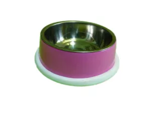 Růžová miska pro psy