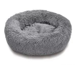 Šedý fluffy pelíšek