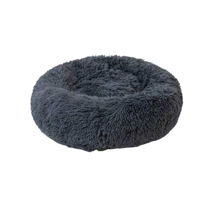 Tmavě šedý fluffy pelíšek