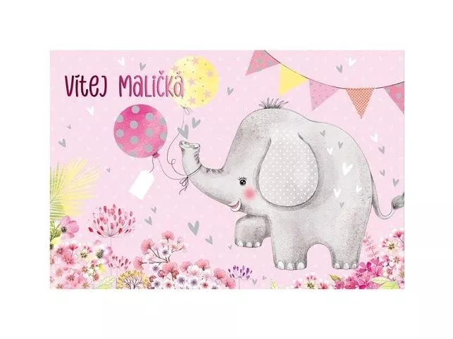 Přání k narození miminka - 3D - Vítej maličká MFP paper s.r.o.