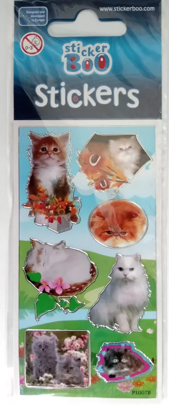 Samolepky s kočkami a květinami Vyrobeno v Číně