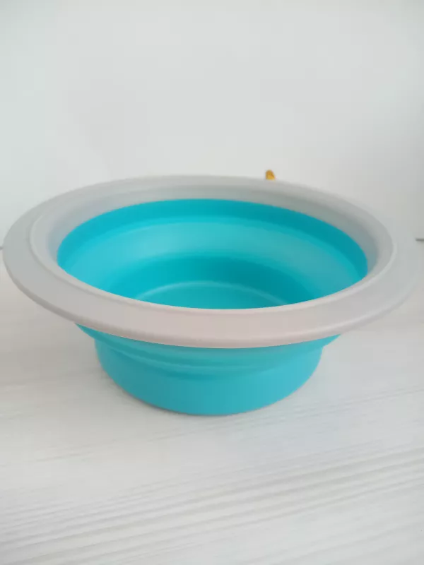 Silikonová cestovní miska pro psy - AJ0011 tyrkysová