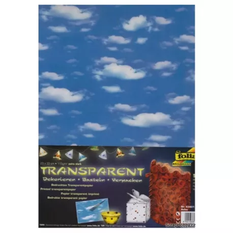 Transparentní papír - mraky Folia - Bringmann