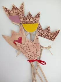 Keramický zápich tulipán