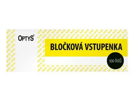 Optys 1267 Bločkové vstupenky