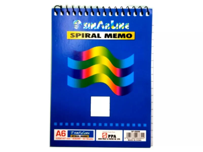 Blok spirálový A6 mix Vyrobeno v Číně