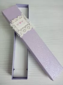 Dárková krabička s krajkou úzká Vyrobeno v Číně