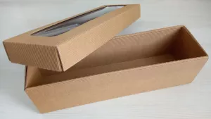 Dárková krabička z vlnité lepenky - dlouhá Dárková krabička z vlnité lepenky - dlouhá