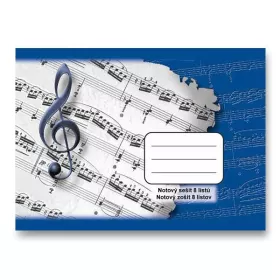Notový sešit - 8 listů