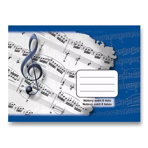 Notový sešit - 8 listů Papírny Brno