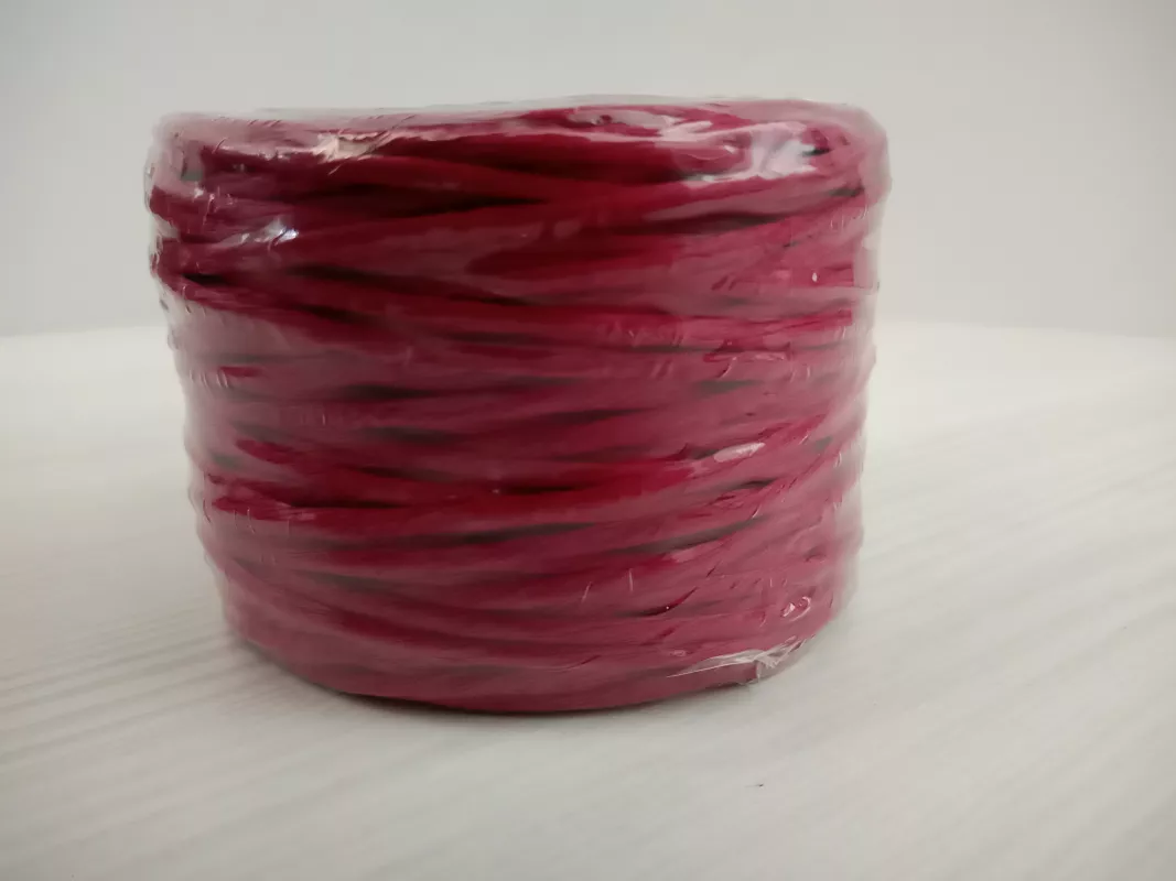 Papírový provázek barvený - červený