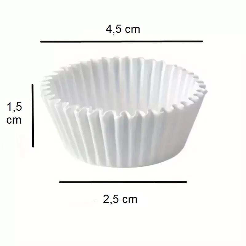 Papírové košíčky cukrářské bílé - 4,5 x 1,5 cm WIMEX s.r.o.