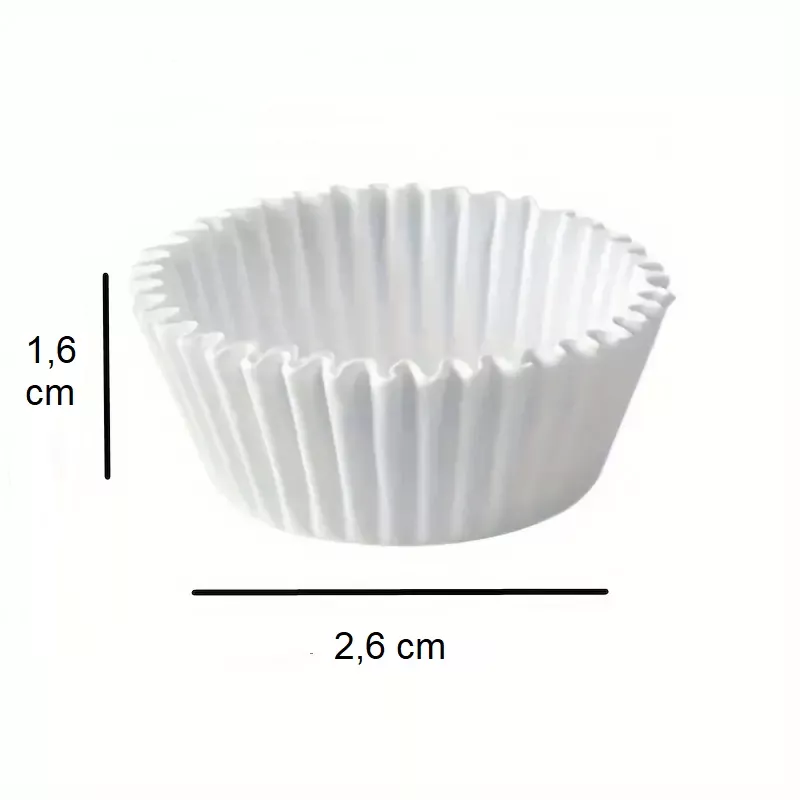 Papírové košíčky cukrářské bílé - 2,6 x 1,6 cm WIMEX s.r.o.
