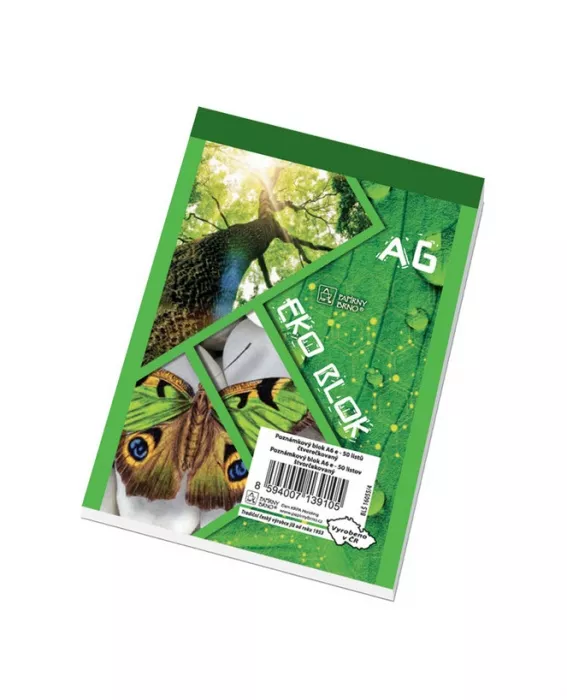 Blok lepený A6 čtvereček Papírny Brno