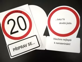 Přání k narozeninám - dopravní značka ALBI