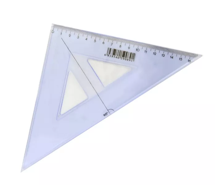 Pravítko trojúhelník s ryskou Vyrobeno v Číně