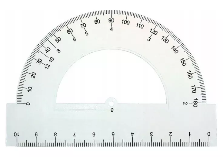 Školní úhloměr GRAND – 10 cm Vyrobeno v Číně