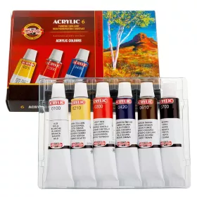 Barvy akrylové 6 ks KOH-I-NOOR Hardtmuth Barvy akrylové 6 ks KOH-I-NOOR Hardtmuth