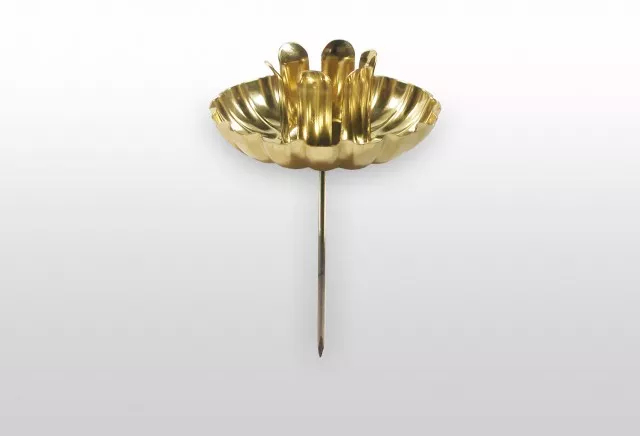 Držák na svíčku zlatý KALADA Luhačovice