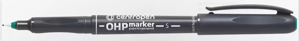 Popisovač permanent S - zelený Centropen