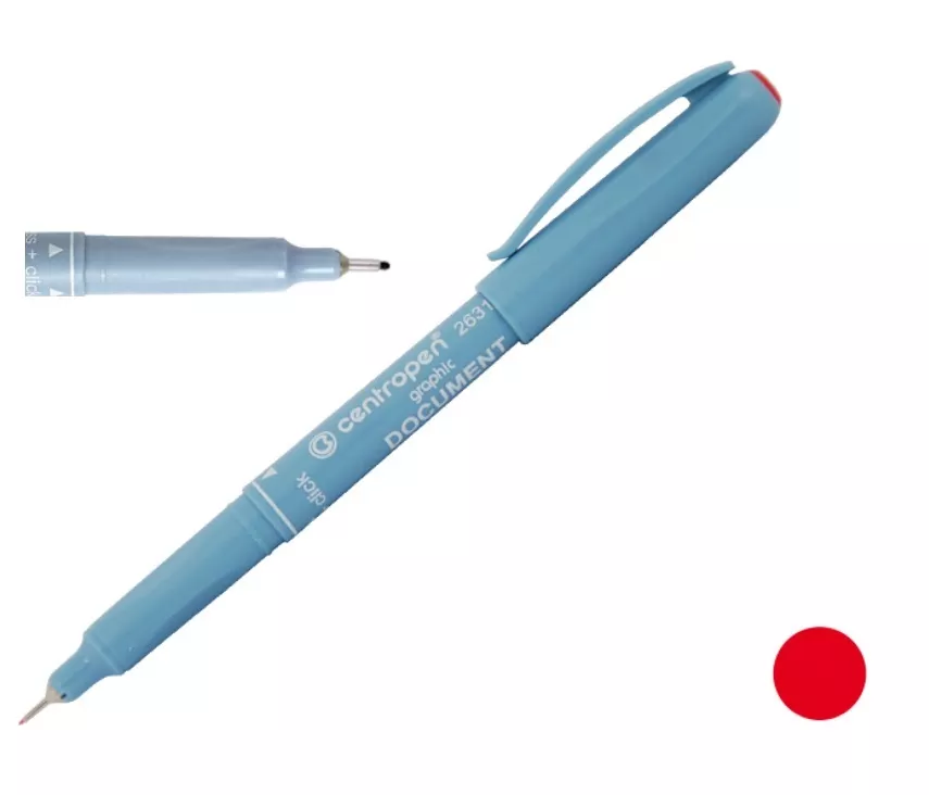 Popisovač dokument liner - 0,1 červený Centropen
