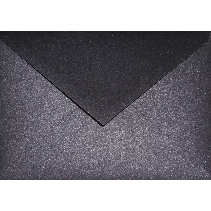 Obálka C6 metalická - Aster Metallic Black černá NETUNO