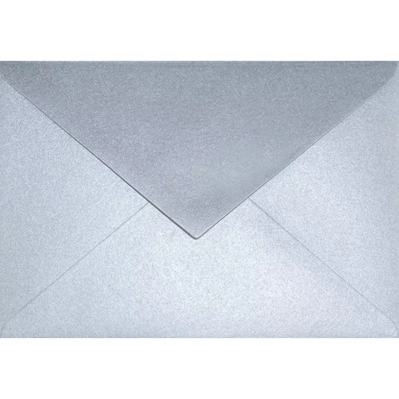 Obálka C6 metalická - Aster Metallic Silver stříbrná NETUNO