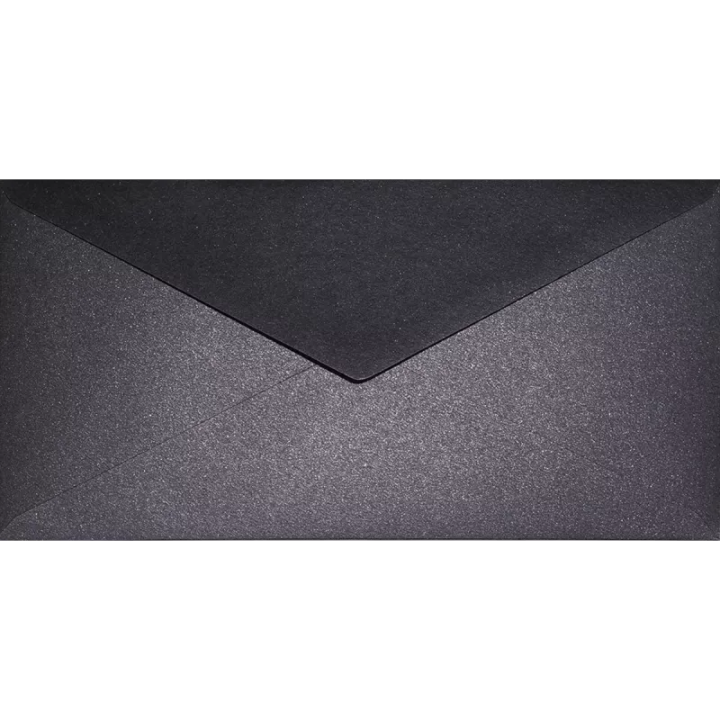 Obálka DL metalická - Aster Metallic Black Cooper černá s měděnými částicemi NETUNO