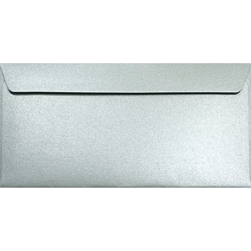 Obálka DL metalická - Majestic Moonlight Silver stříbrná NETUNO