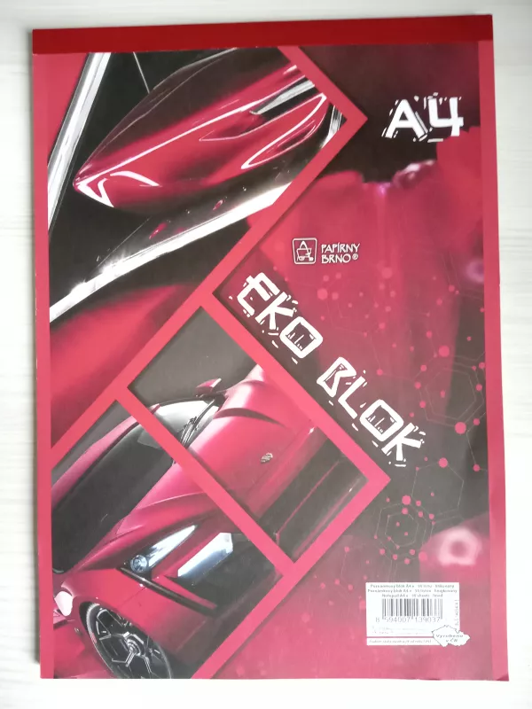 Blok lepený recyklovaný A4 e linky Papírny Brno