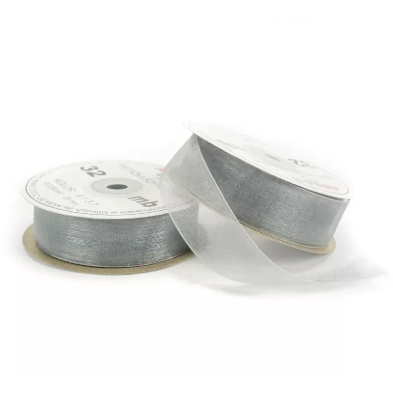 Šifonová stuha - stříbrná AKSA sp. z o.o.