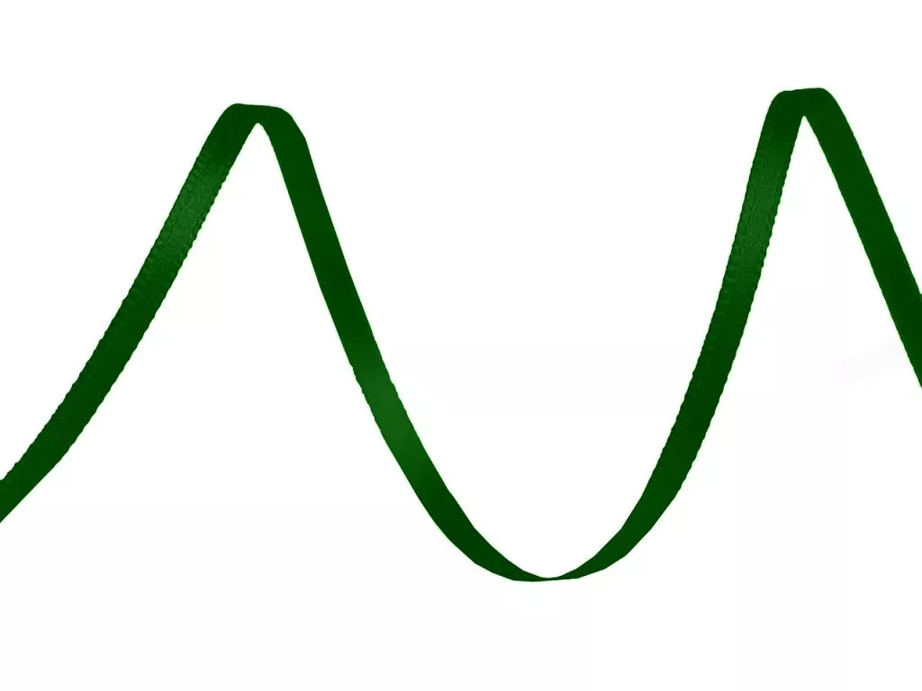 Atlasová stuha 3 mm - tmavě zelená