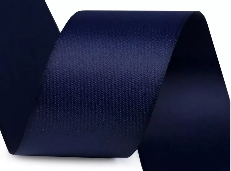 Atlasová stuha matná oboulícní - modrá tmavá STUHA a.s. Dobruška