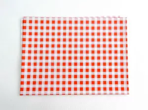 Ubrus na výtvarnou výchovu červené káro