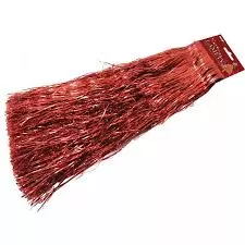 Lameta vánoční metalická - červená