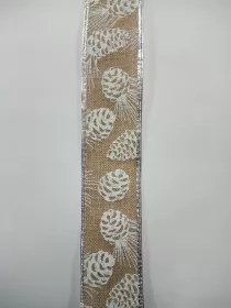 Jutová stuha vánoční