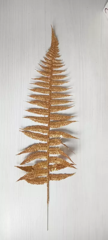 Větvička kapradí zlatá s třpytkami MFP paper s.r.o.