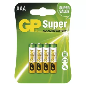 Alkalická baterie GP Super AAA (LR03), 4 ks