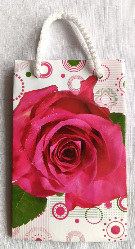 Dárková taška T1 - růžová růže 2 POL-MAK