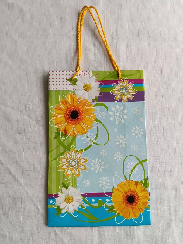 Dárková taška L - žluté gerbery ARIA